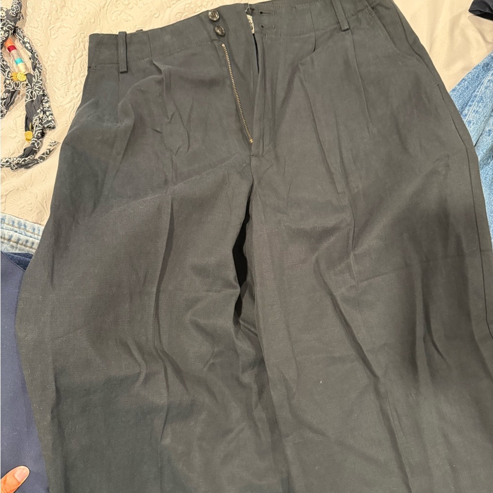 Madewell Black Harlow Wide-Leg Trouser Size 10